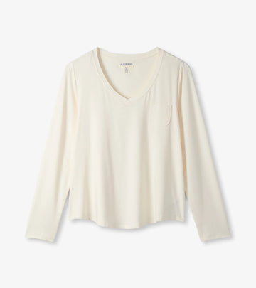 Little Blue House Cream Women's Long Sleeve Tee in a Bag